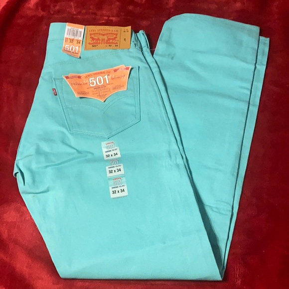 turquoise levis 501